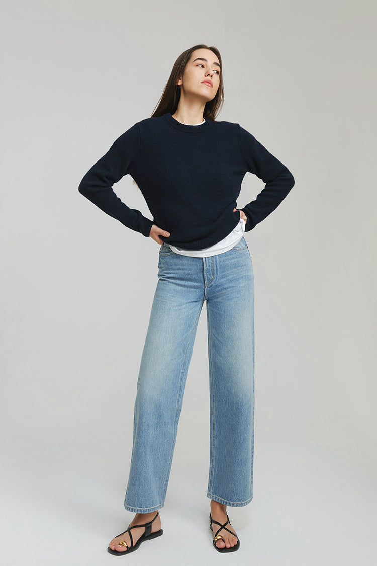 The Cityer Crop Wide Jeans HJ009