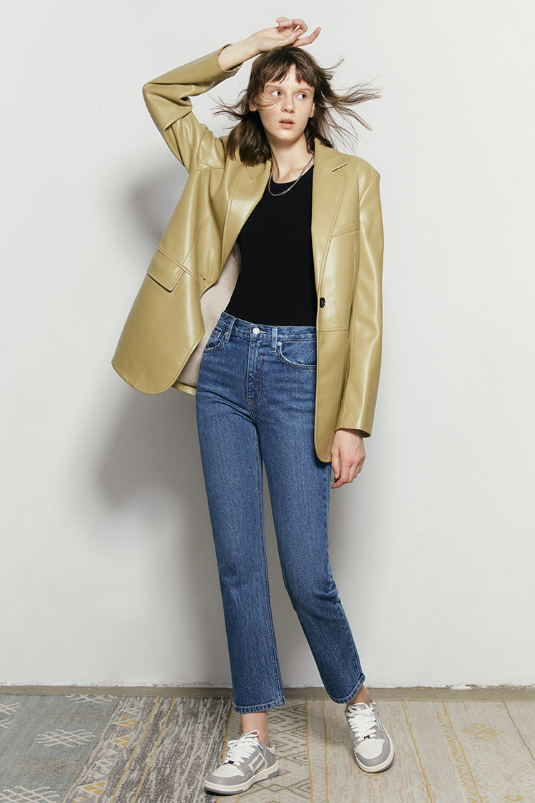 Activity Grrrl High Rise Kick Crop Jeans HJ017