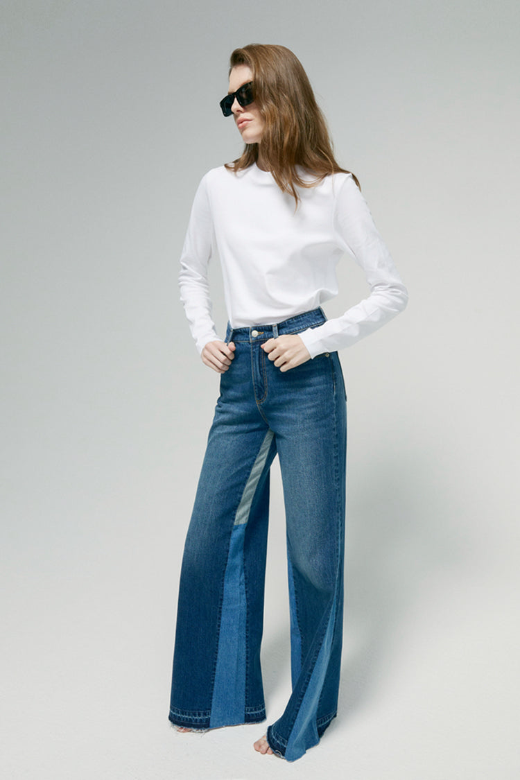 Shadow Split Wideleg Jeans HJ056