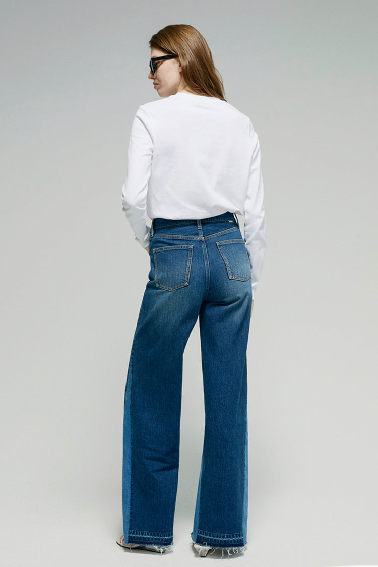 Shadow Split Wideleg Jeans HJ056