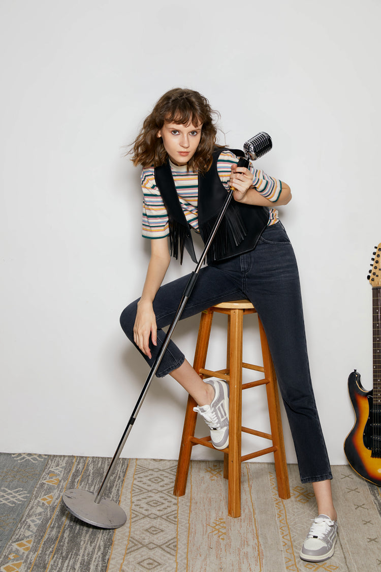 Chelsea High Rise Straight Crop Jeans HJ005 [FINAL SALE]