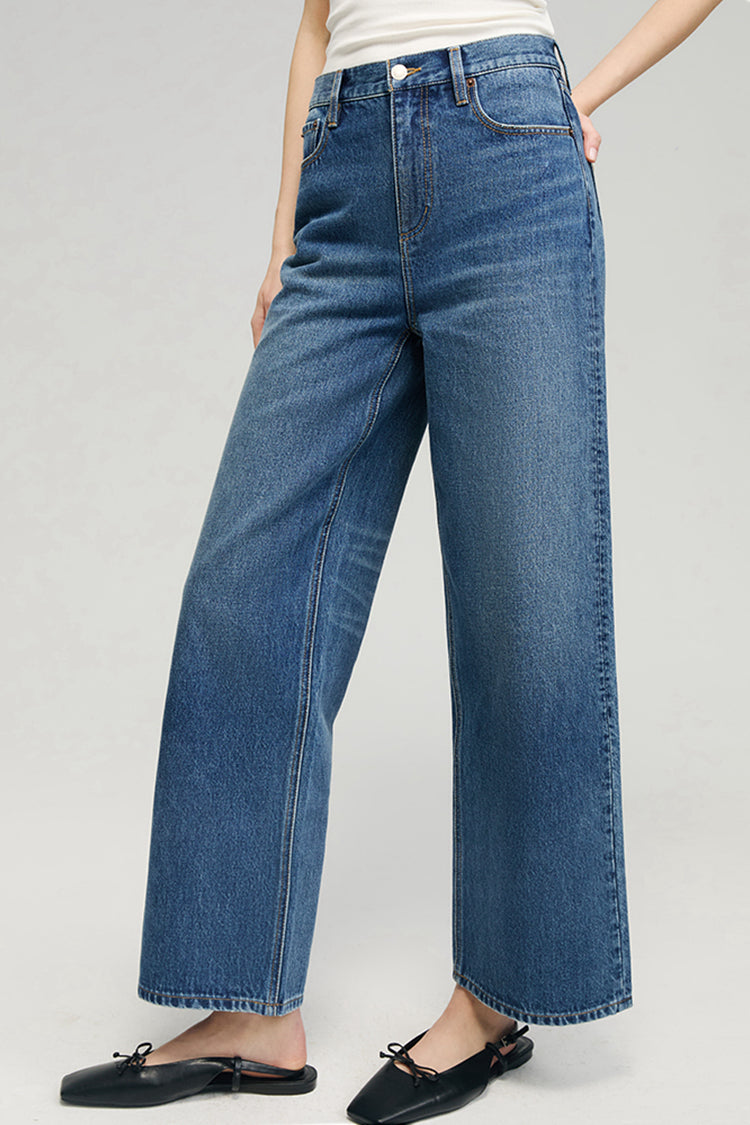 The Cityer Crop Wide Jeans HJ009