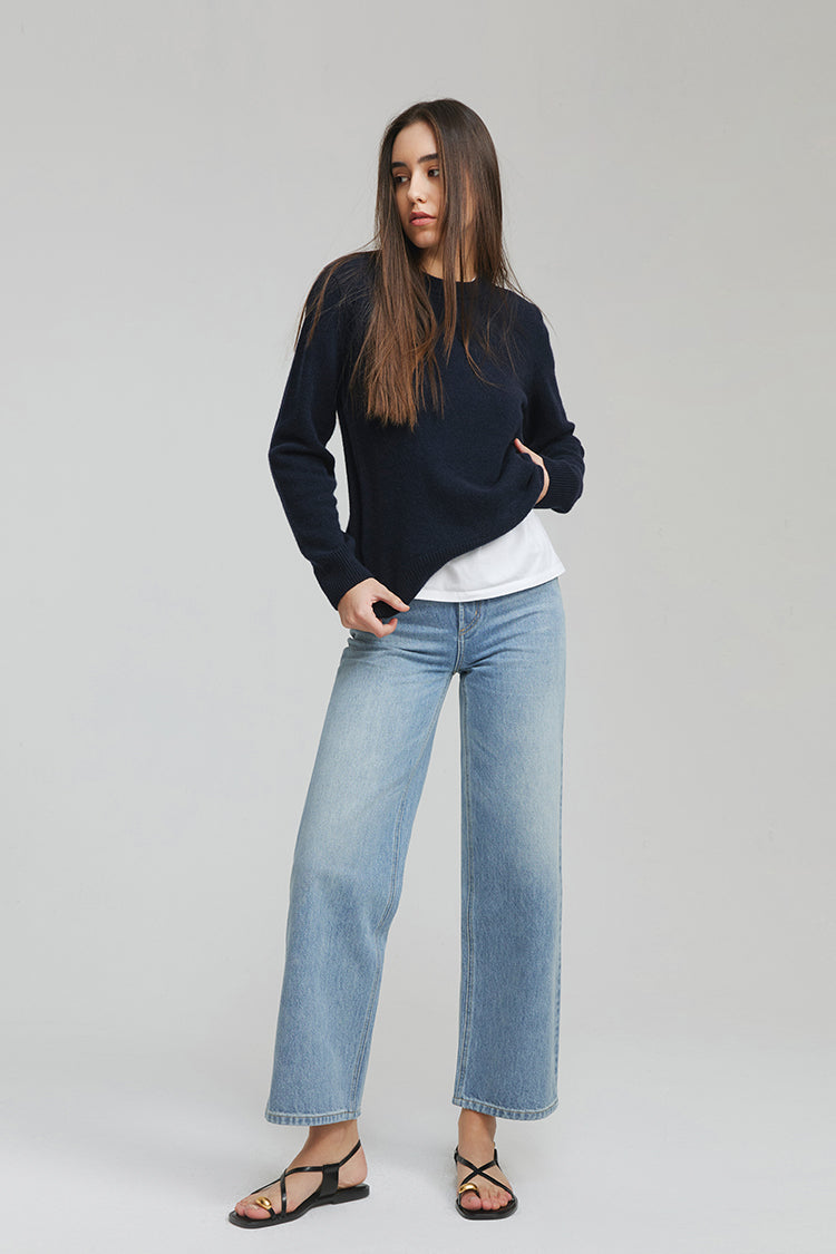 The Cityer Crop Wide Jeans HJ009