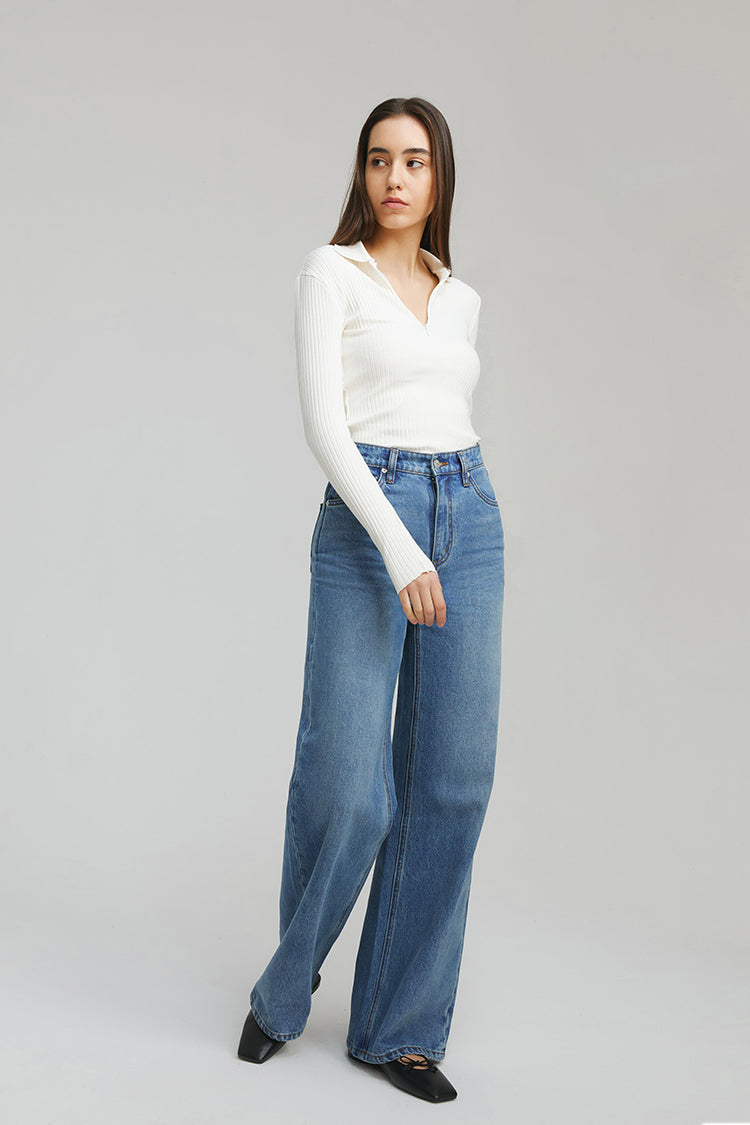 Angeles High Rise Baggy Jeans HJ103