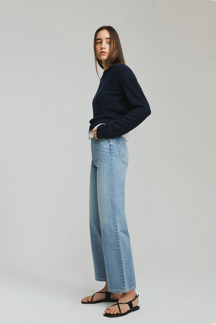 The Cityer Crop Wide Jeans HJ009