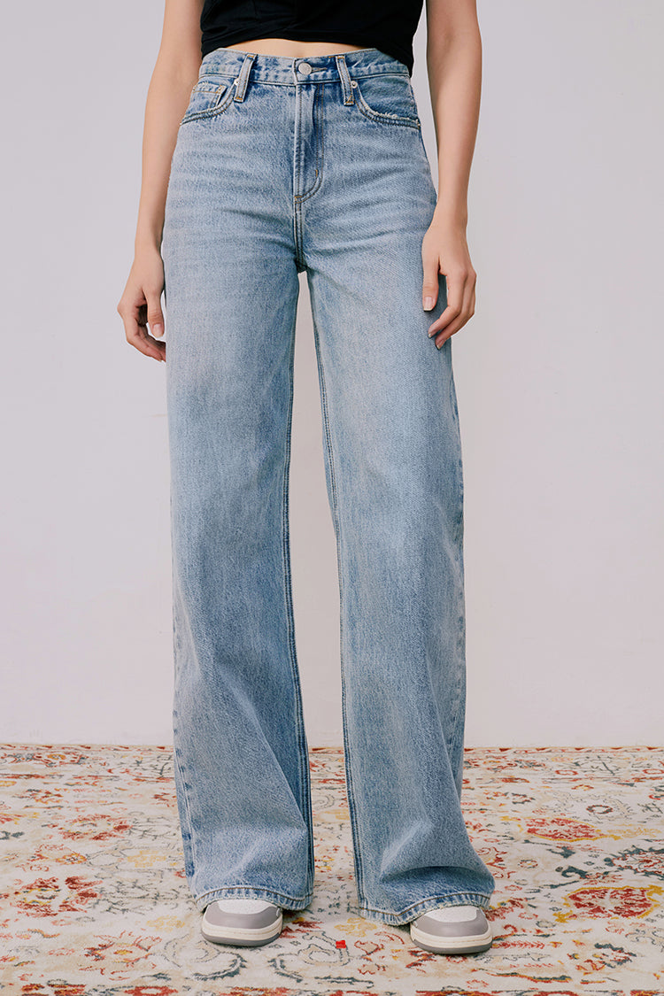 Angeles High Rise Baggy Jeans HJ103