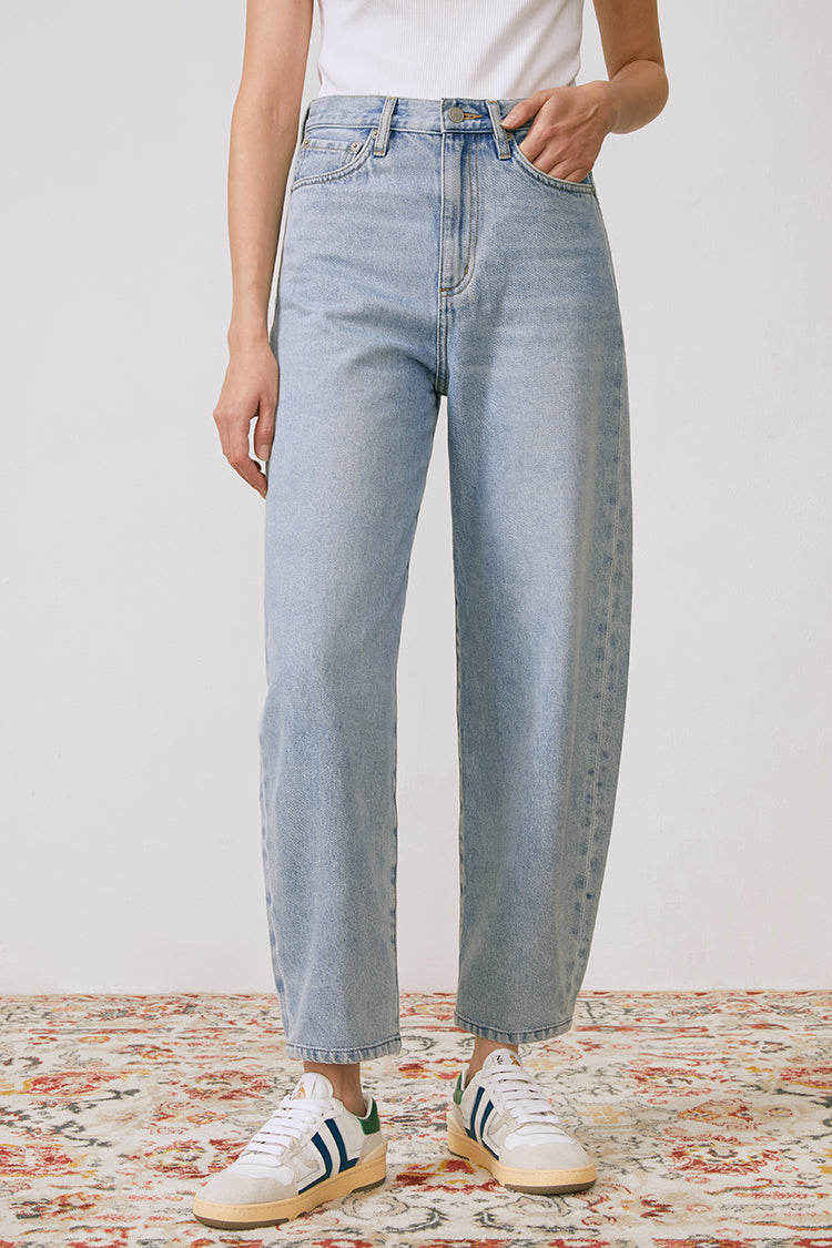 Queens Of Noise High Rise Barrel Jeans HJ026 [FINAL SALE]