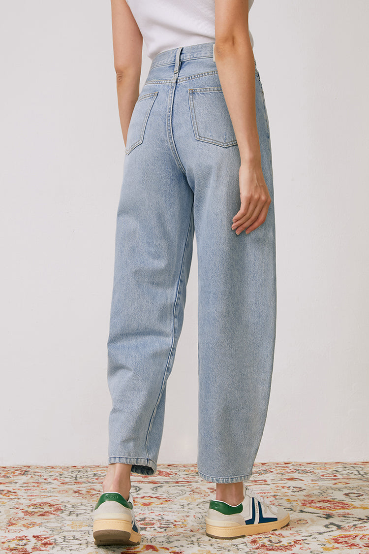 Queens Of Noise High Rise Barrel Jeans HJ026 [FINAL SALE]