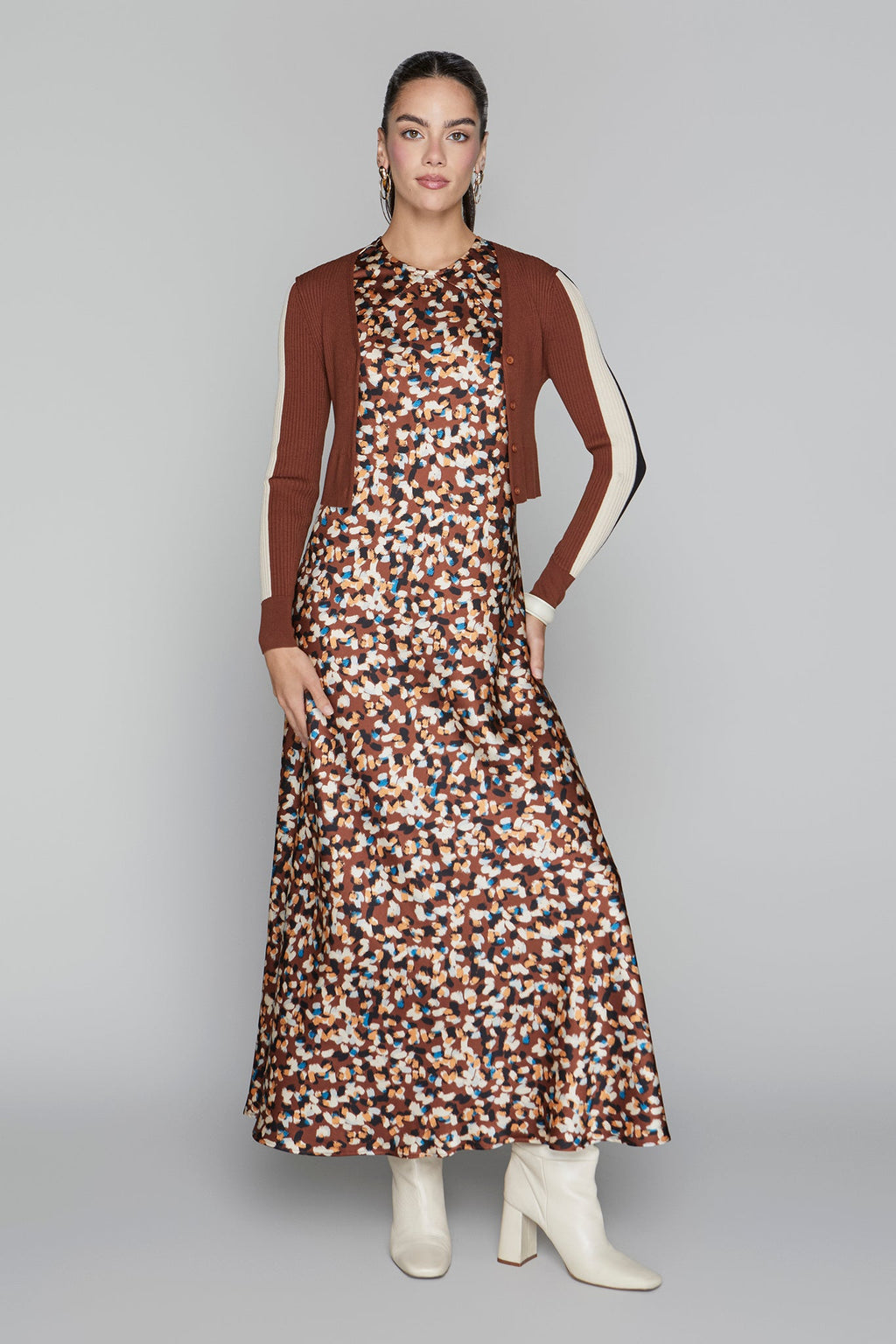 Blake Dress in Umber Grain