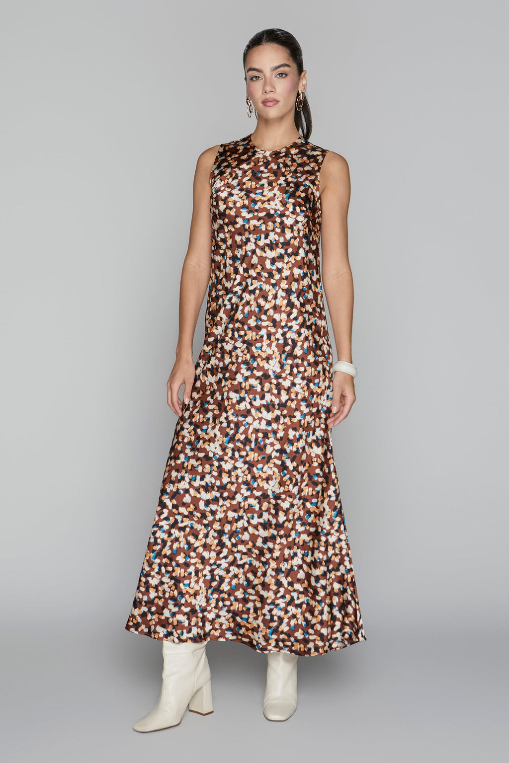 Blake Dress in Umber Grain