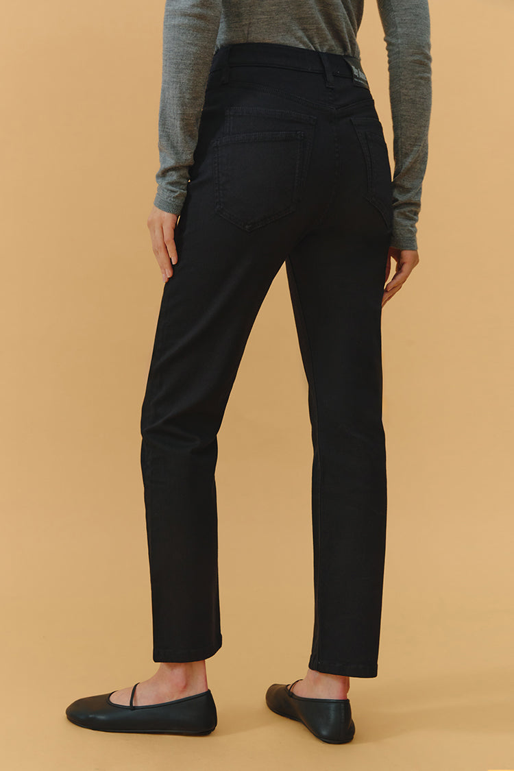Two Shots High Rise Straight Crop Jeans HJ013