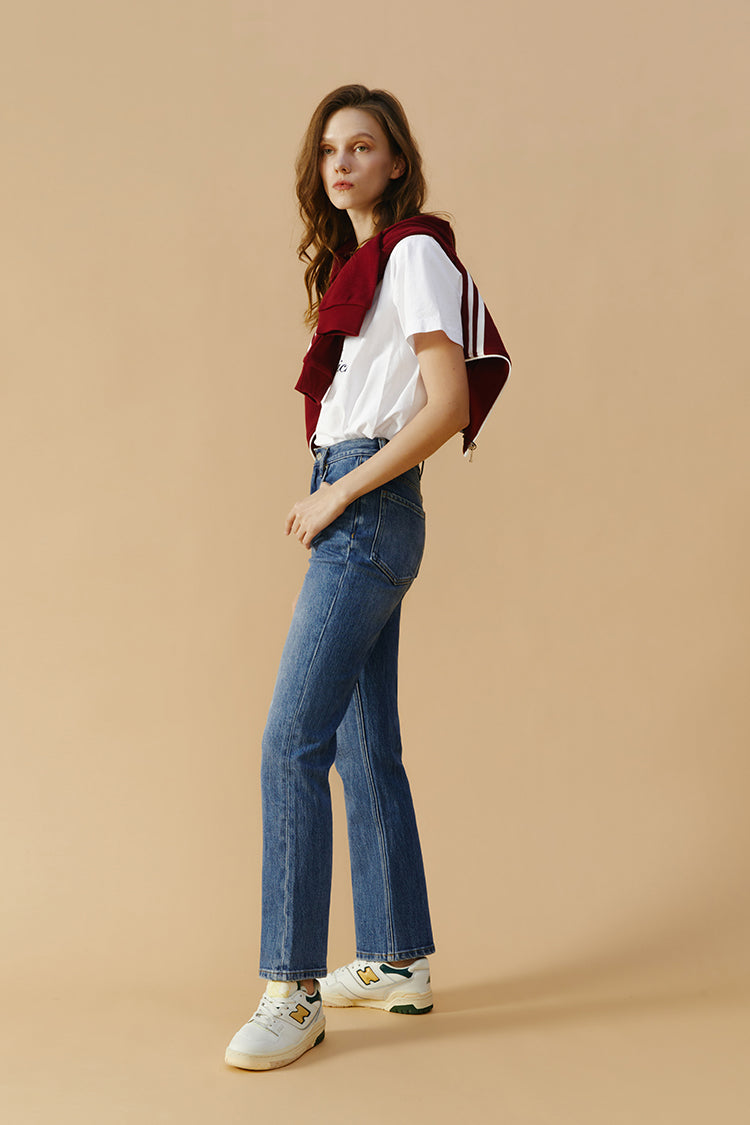 Activity Grrrl High Rise Kick Crop Jeans HJ017