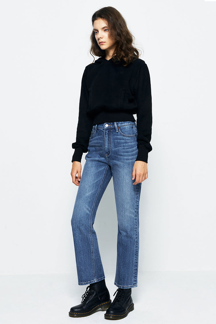 Activity Grrrl High Rise Kick Crop Jeans HJ017
