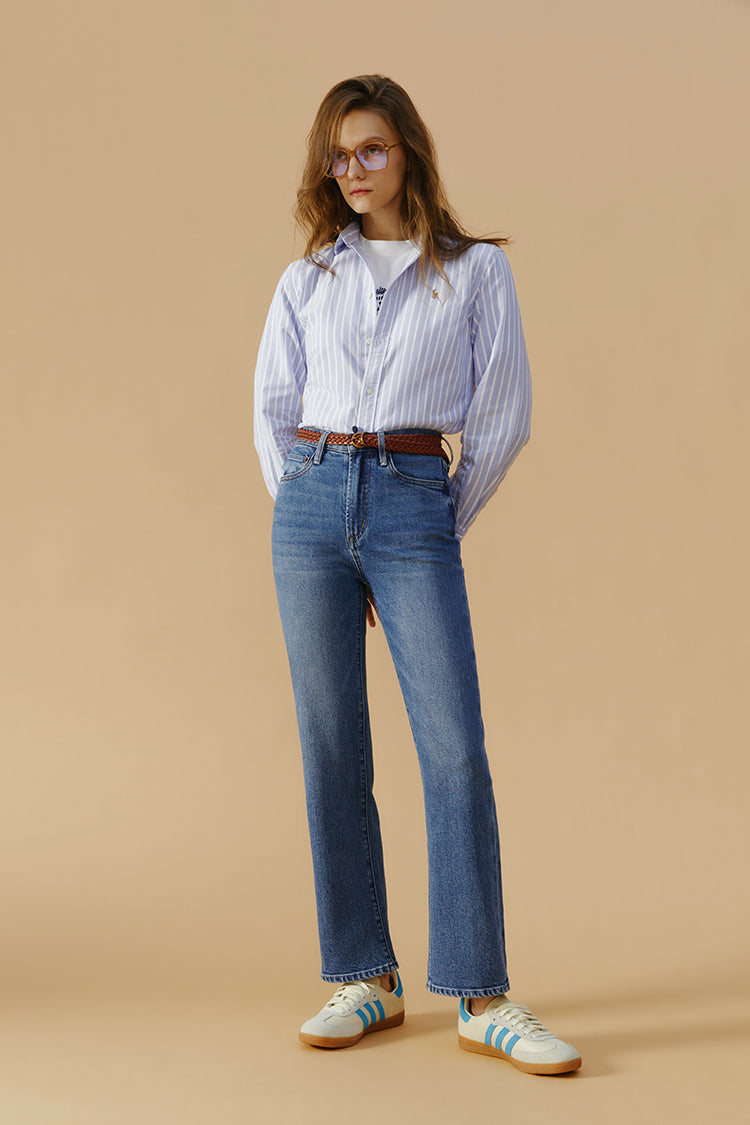 Chelsea High Rise Straight Crop Jeans HJ005