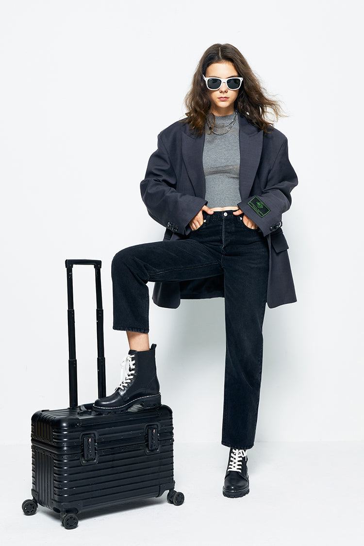 Manhattan High Rise Straight Ankle Jeans HJ160