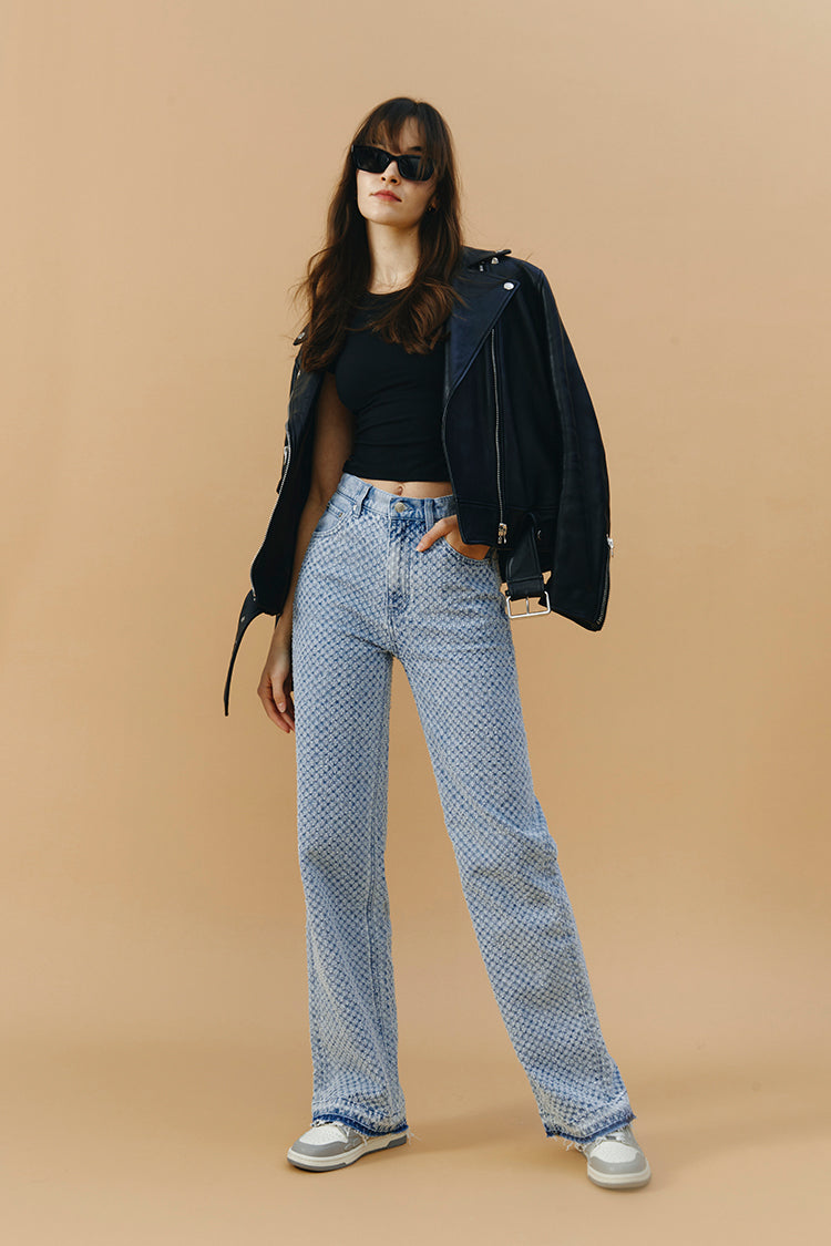 Coney Island Whitefish Tweed Wide Jeans HJ007 [FINAL SALE]