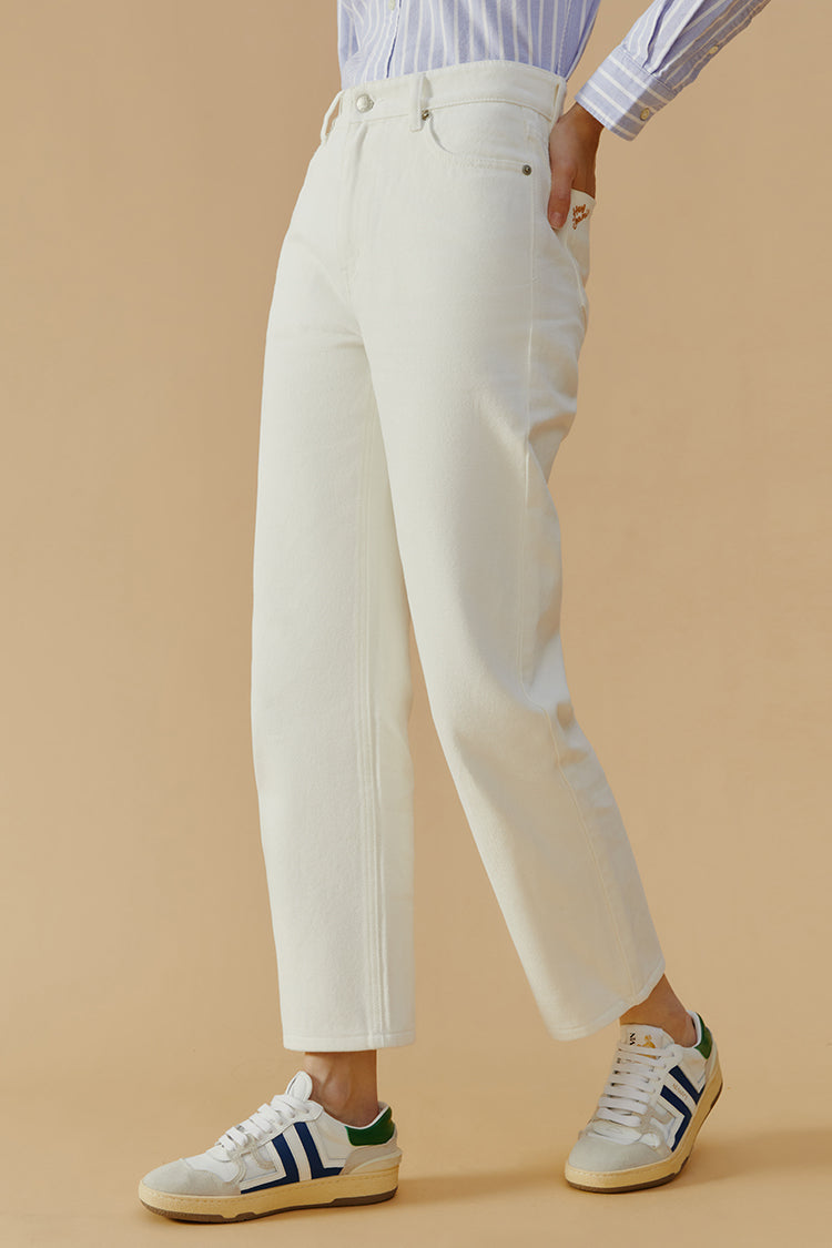 Manhattan High Rise Straight Ankle Jeans HJ160