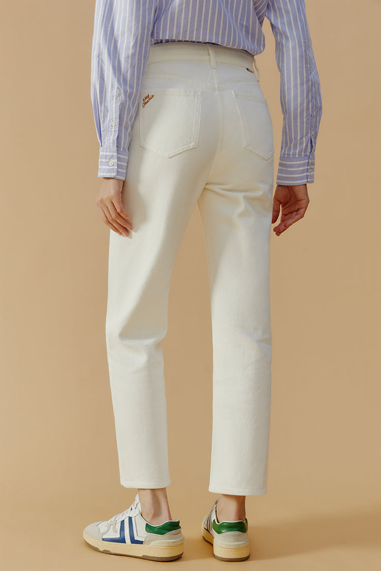 Manhattan High Rise Straight Ankle Jeans HJ160