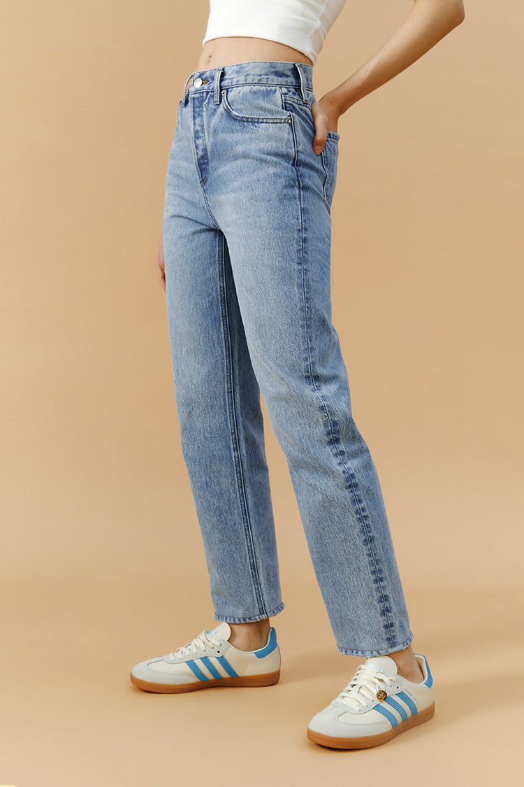 Manhattan High Rise Straight Ankle Jeans HJ160