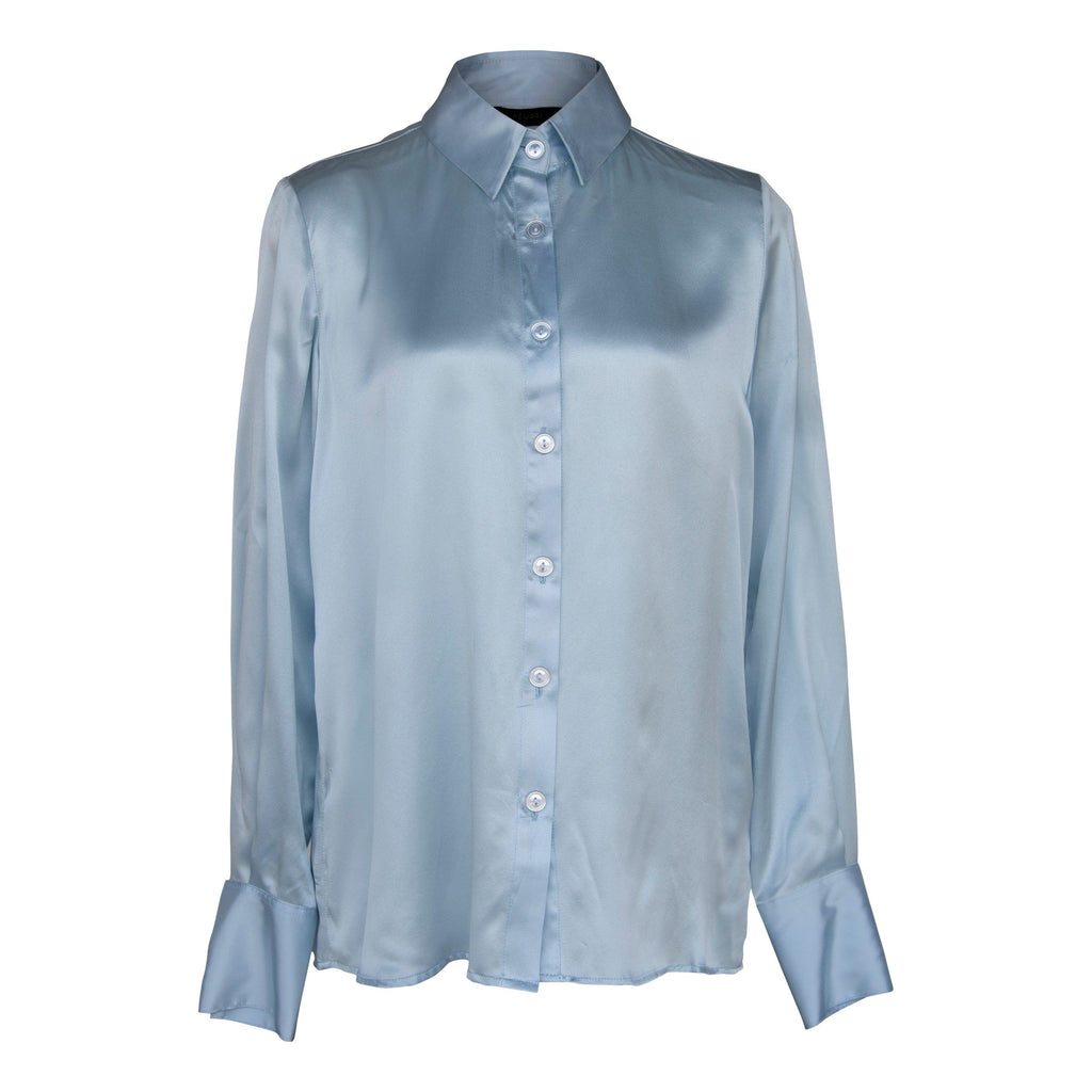 Luxe Silk Blouse in Blue – Luxurious Women’s Silk Top