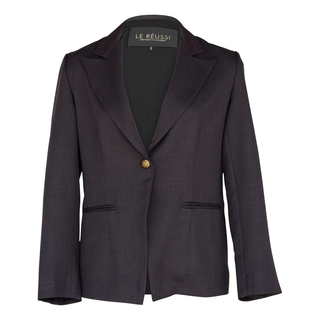Luxe Charcoal Blazer – Women’s Tailored Office Jacket