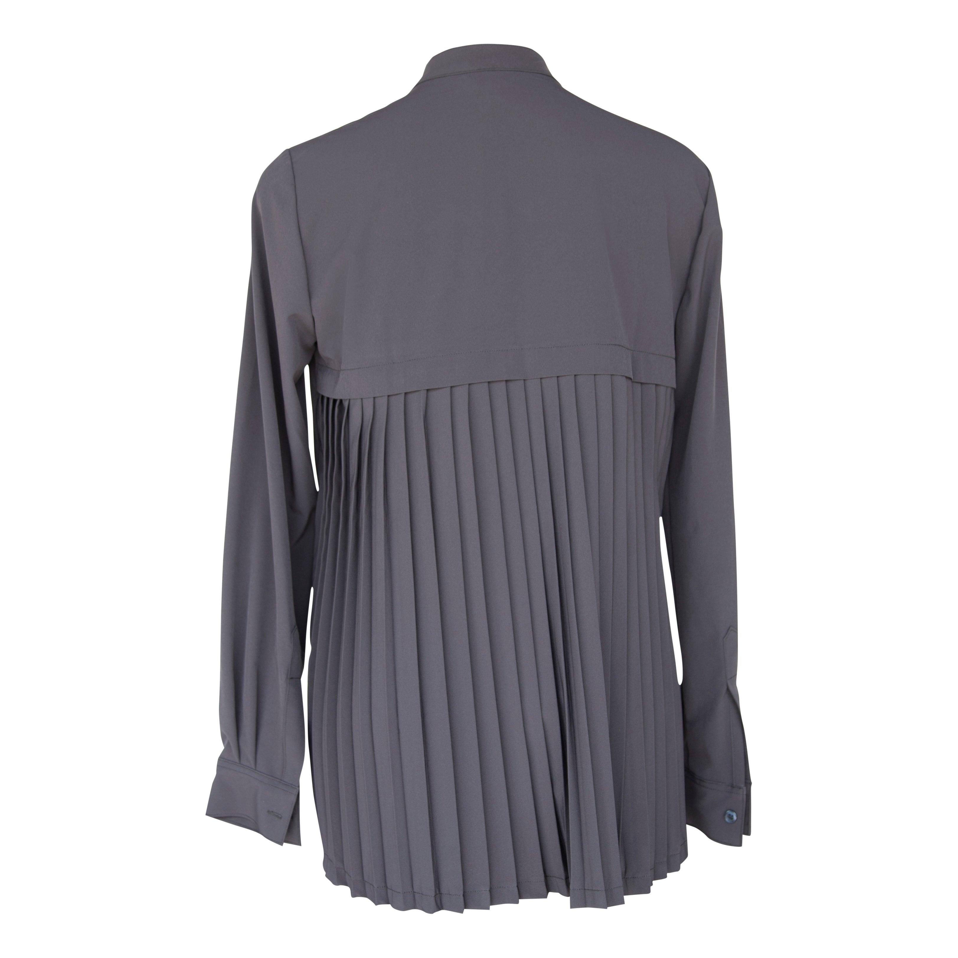 Stylish Pleated Blouse in Black – Women’s Elegant Top
