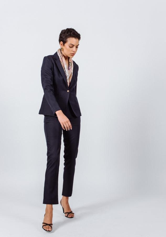 Tailoring Slim Pants in Navy Blue – Women’s Slim-Fit Trousers
