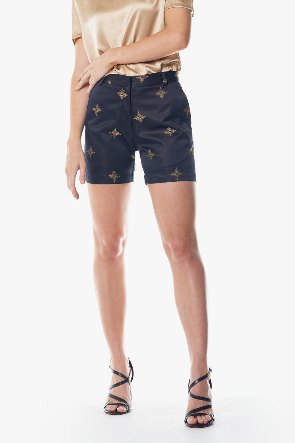 Black and Gold Shorts – Elegant Women’s Evening Wear