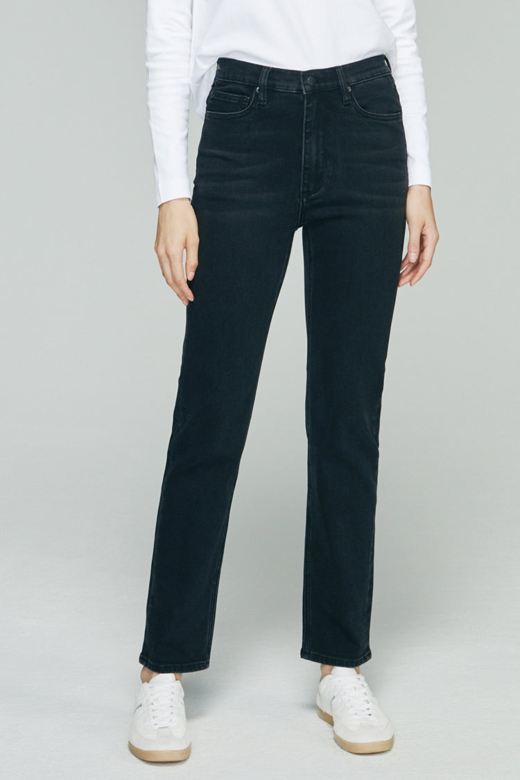 Two Shots High Rise Straight Crop Jeans HJ013