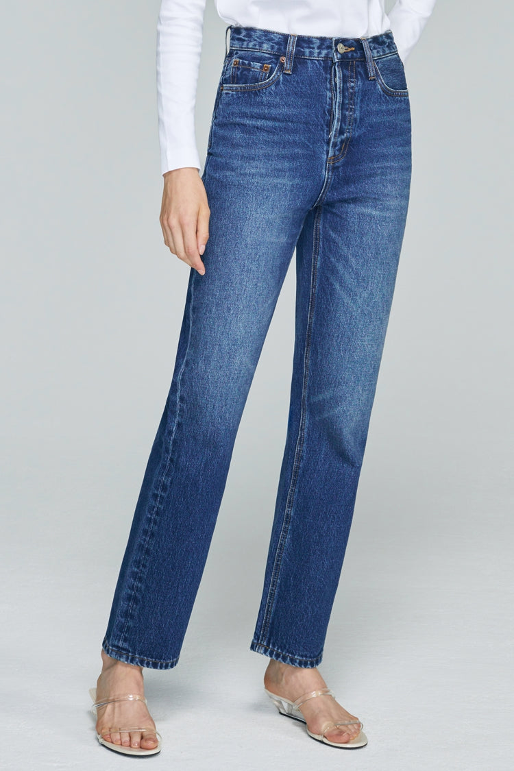 Manhattan High Rise Straight Ankle Jeans HJ160