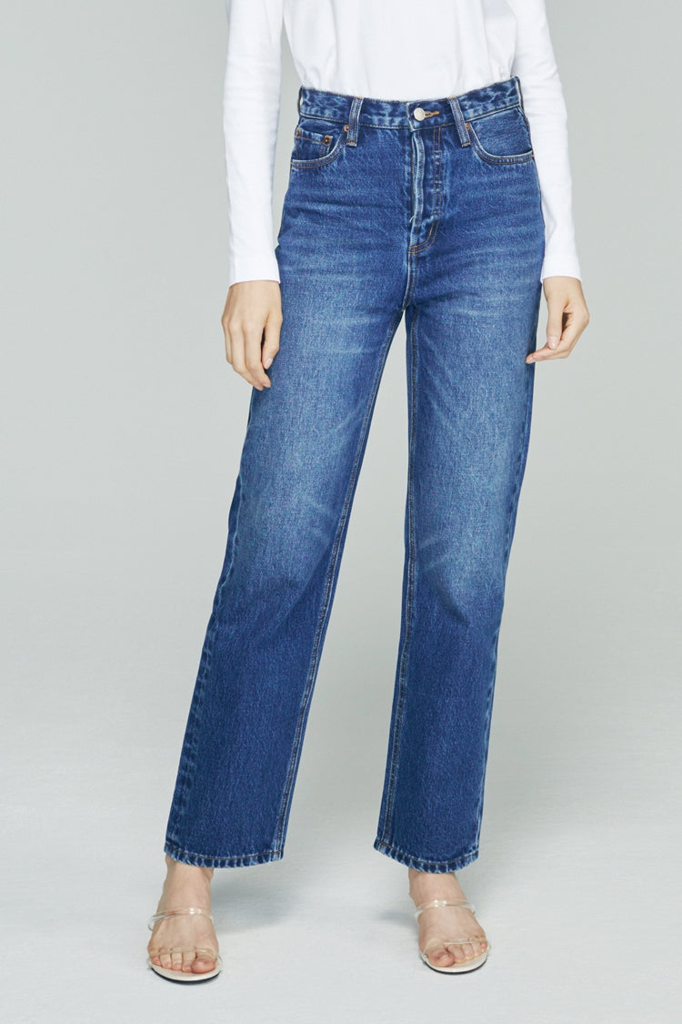 Manhattan High Rise Straight Ankle Jeans HJ160