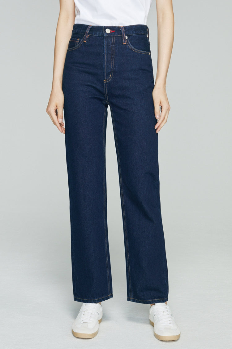 Manhattan High Rise Straight Ankle Jeans HJ160